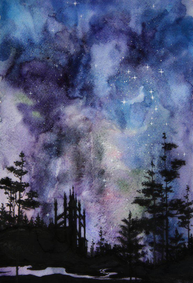 Night Sky Painting Ideas Harunmudak