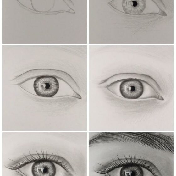 How to draw a realistic eye step by step