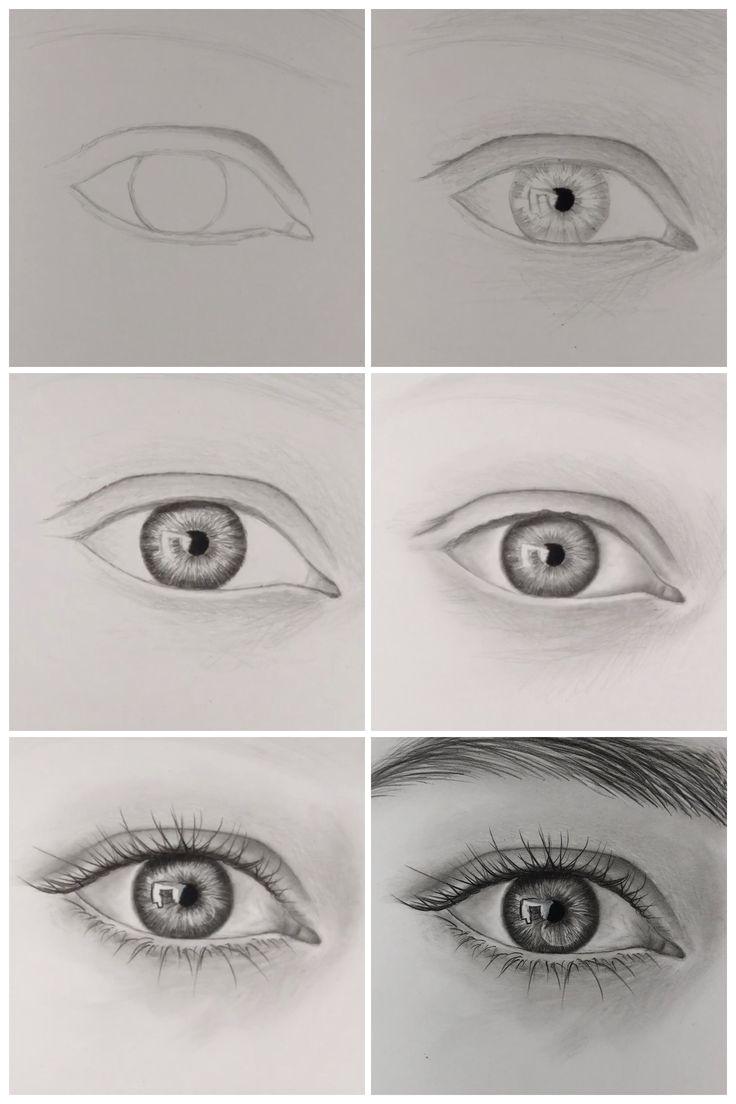 How To Sketch An Eye, Easy Tutorial, 10 Steps - Toons Mag-sonthuy.vn