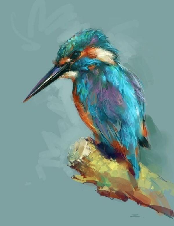 Bird Painting Ideas Easy ~ Easy Bird Paintings | Bodaswasuas