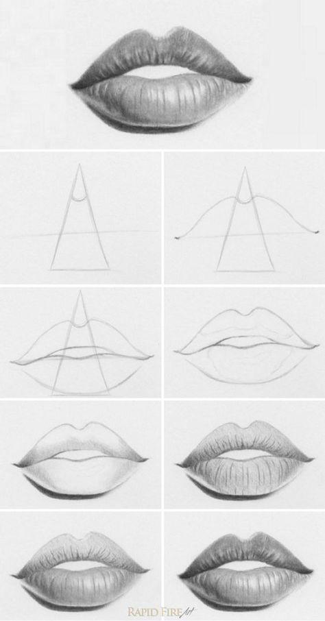 How to Draw Realistic Lips | Beginner Art Tutorial - Art by Ro