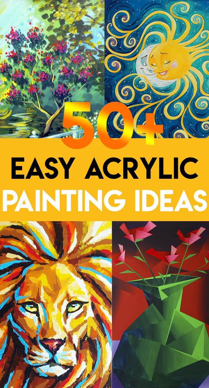 50+ Acrylic Painting Ideas For Beginners Landscape & Nature - HARUNMUDAK