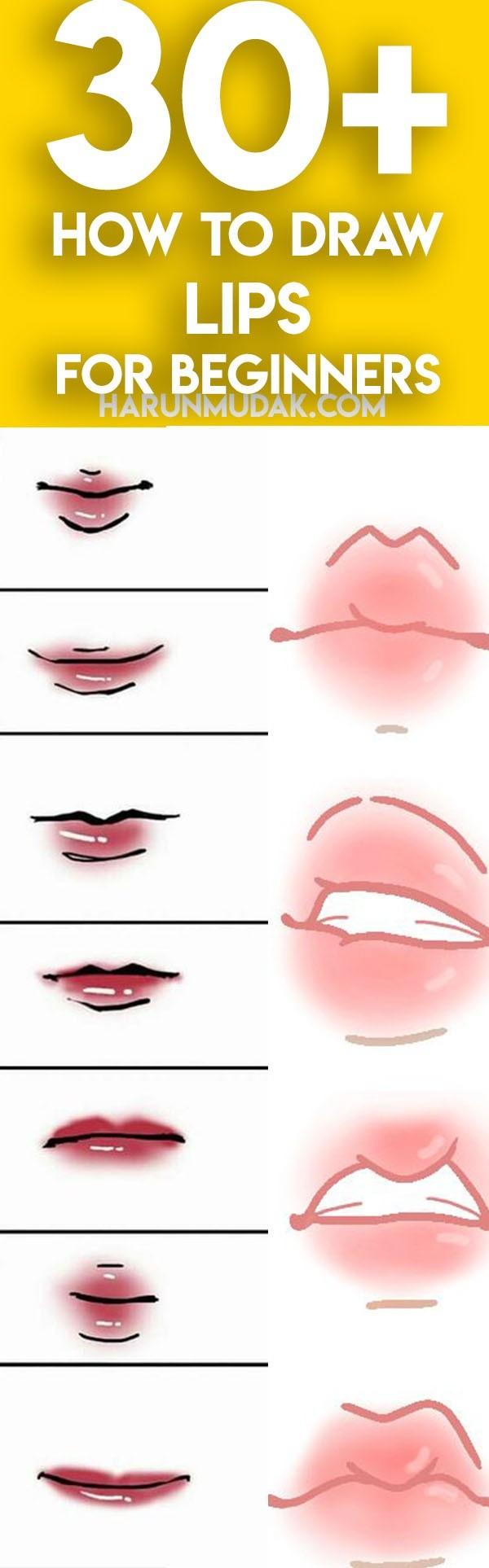 How To Draw Lips For Beginners Step By Step Harunmudak