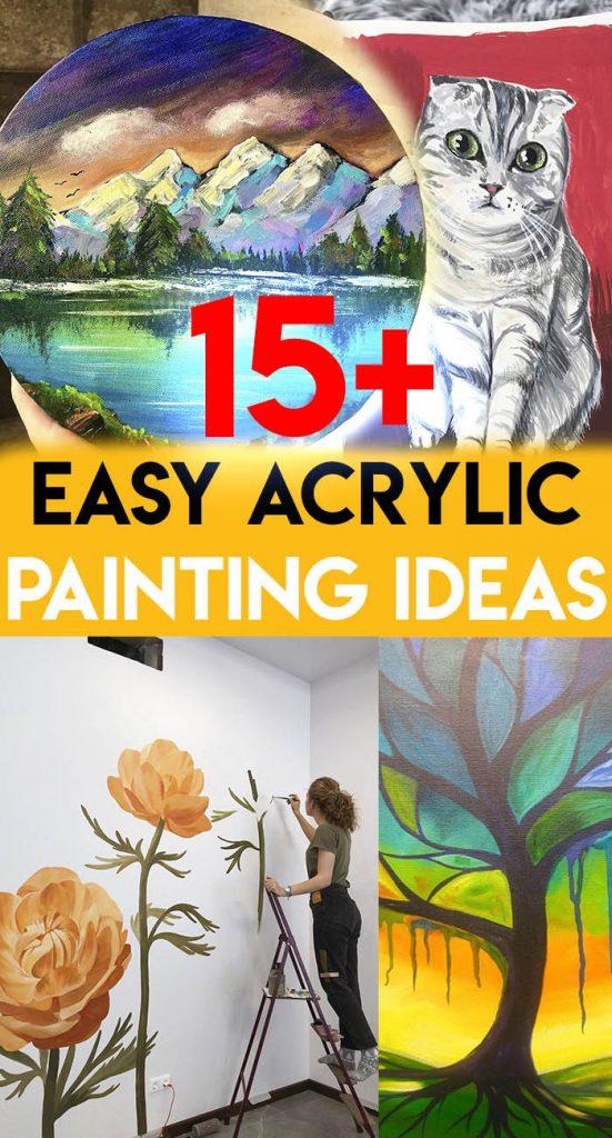 Aesthetic acrylic painting for beginners