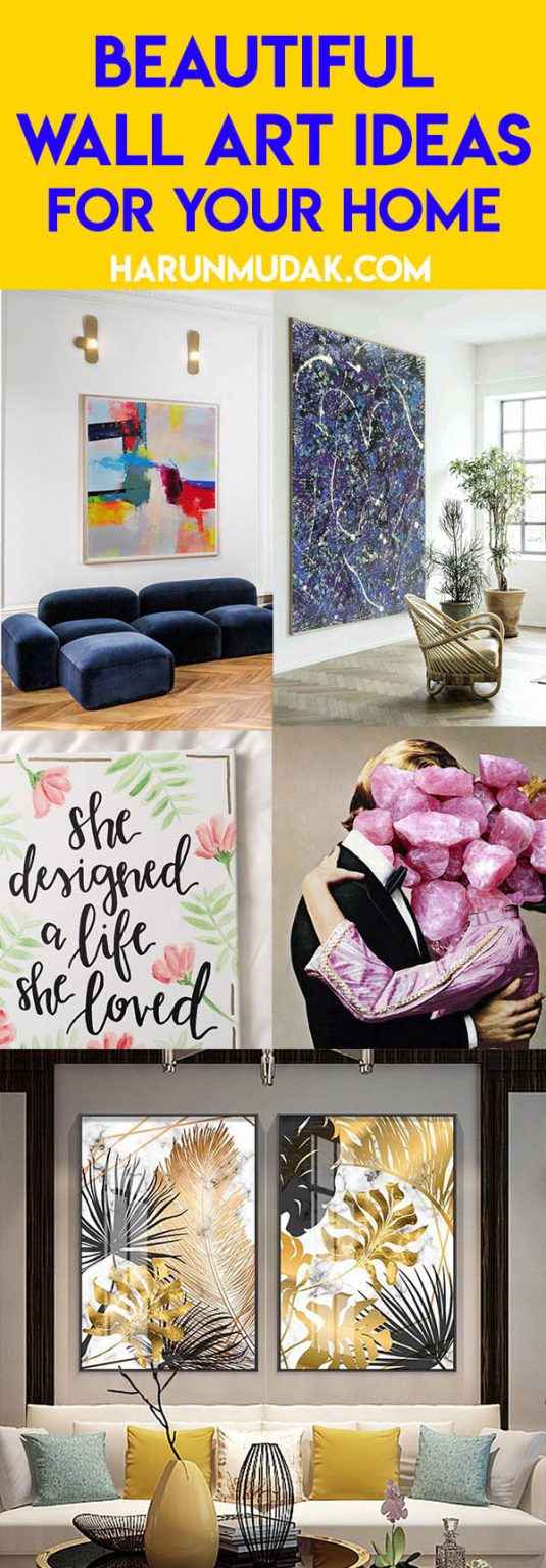 10+ Beautiful Wall Decor Art Ideas for Your Home Decor - HARUNMUDAK