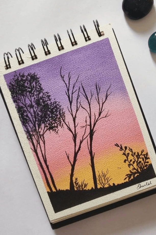 Sunset Painting Ideas Easy Step By Step