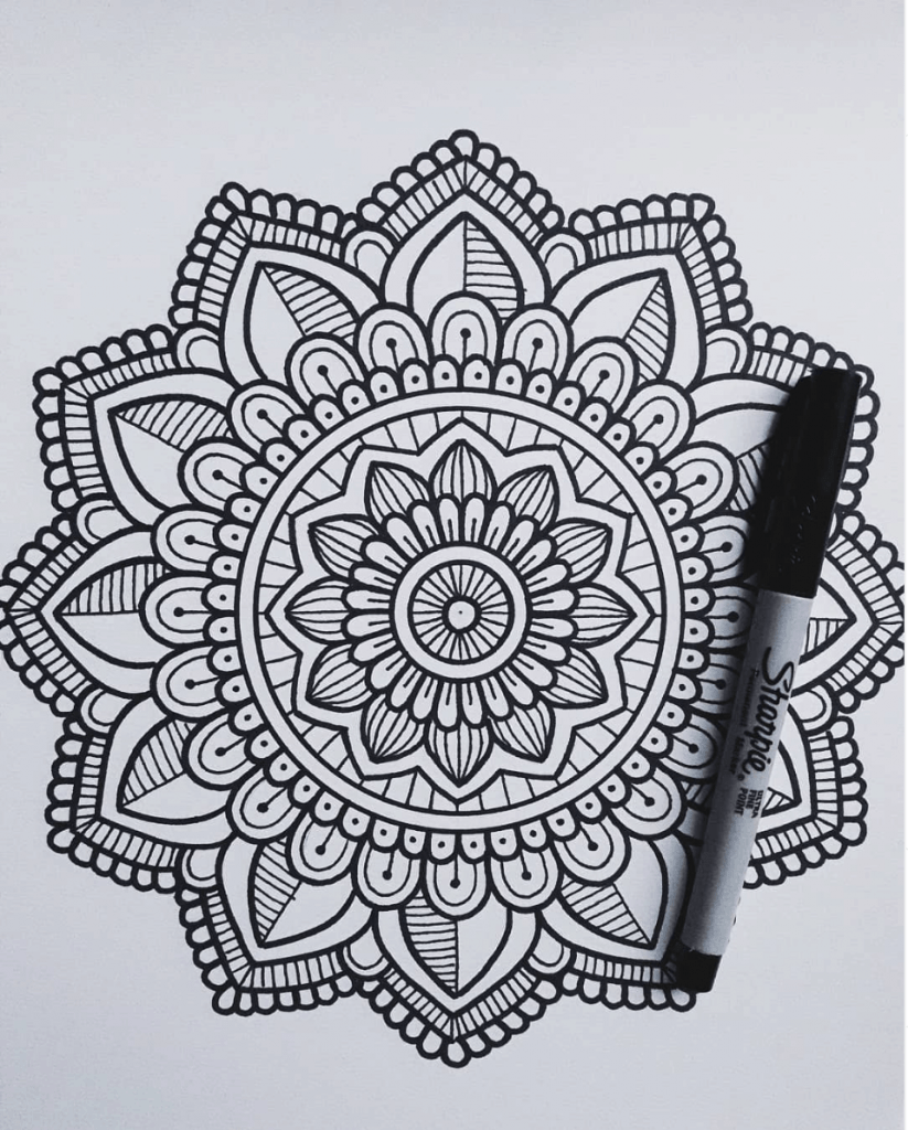 Más de 40 ideas fáciles de dibujar Mandala - Tutoriales simples