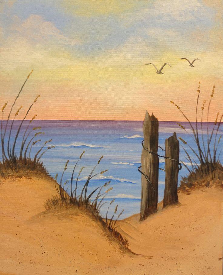 simple beach scene paintings