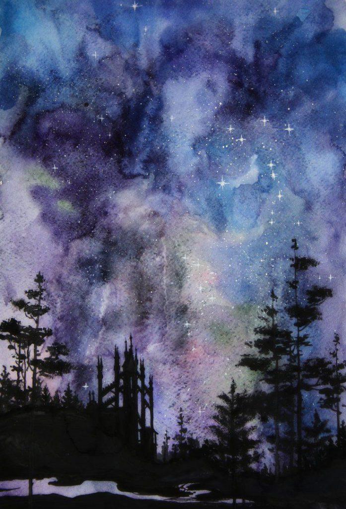 20+ Night Sky Painting Ideas - HARUNMUDAK