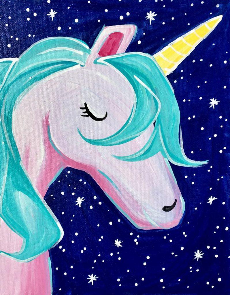 15+ Easy Unicorn Painting Ideas - HARUNMUDAK Easy Things To Paint On Canvas For Kids