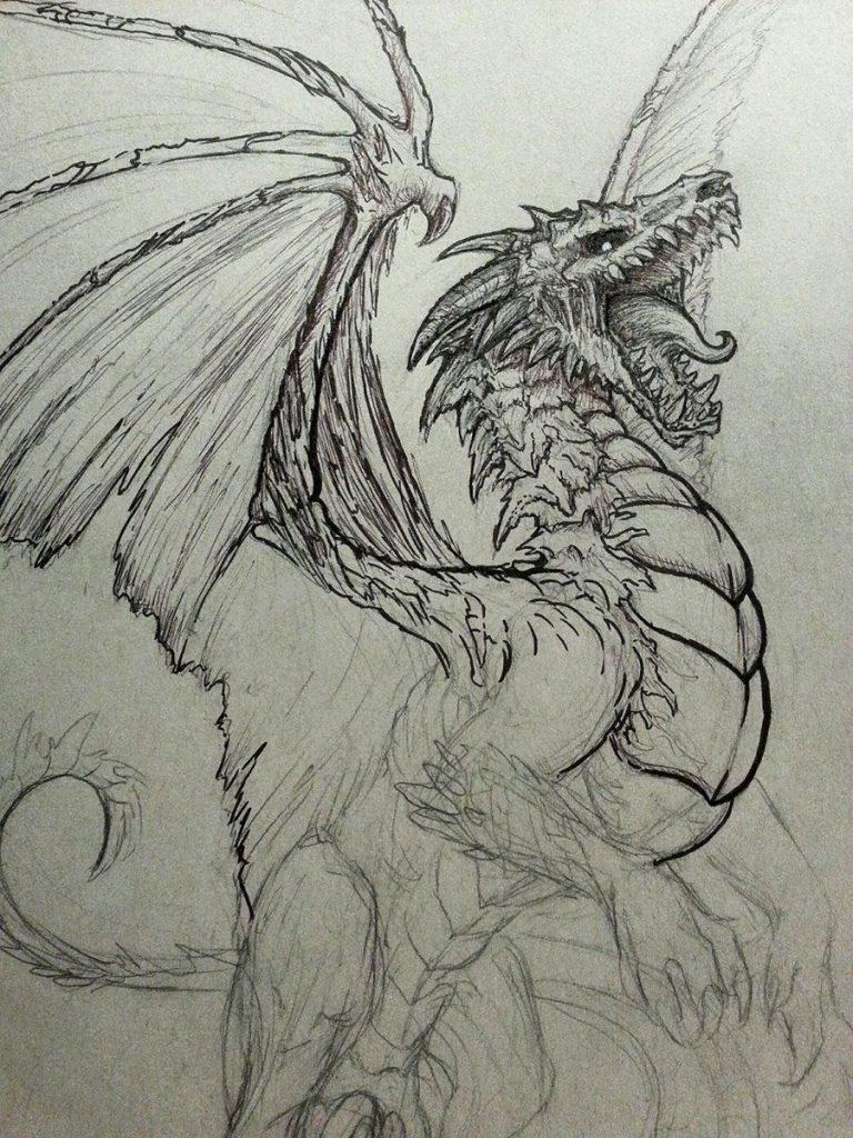 cool drawings of dragons