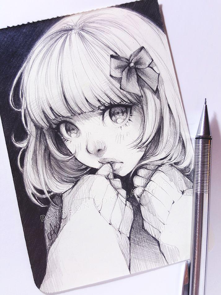 How to draw Anime girl with hat  Manga girl pencil sketch  PaintingTube