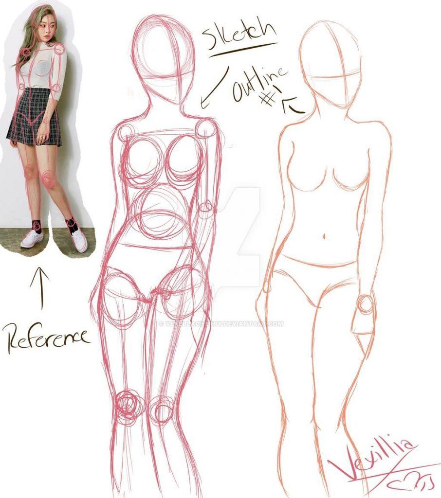Идеи для рисования тело девушки