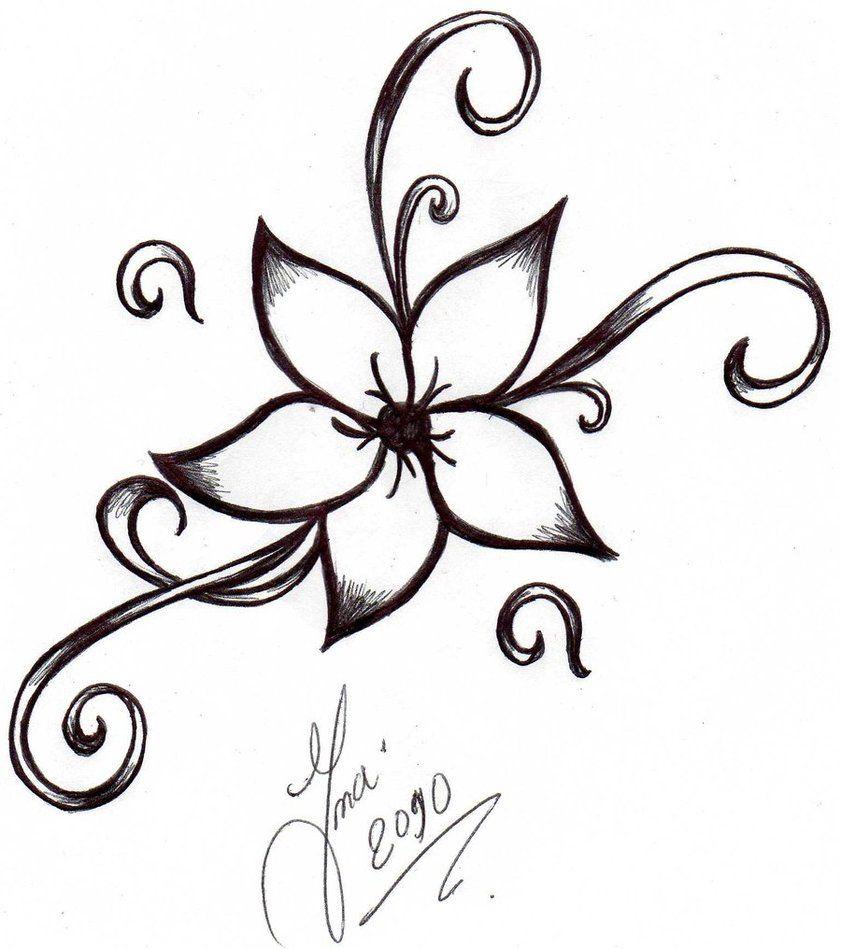 cool drawings of flowers that are easy