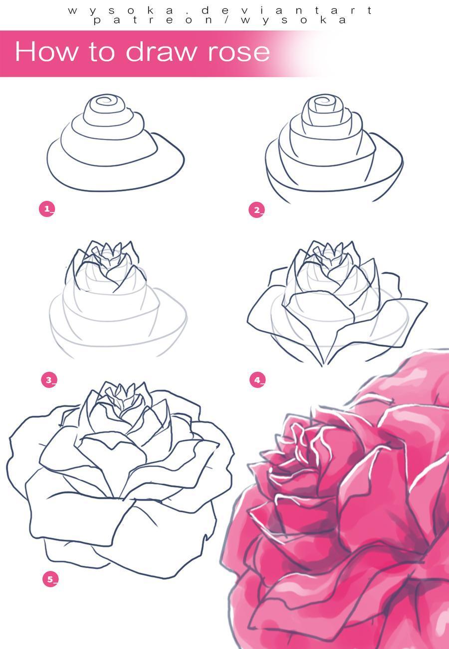 40 How To Draw A Rose Easy Rose Drawing Tutorials HARUNMUDAK