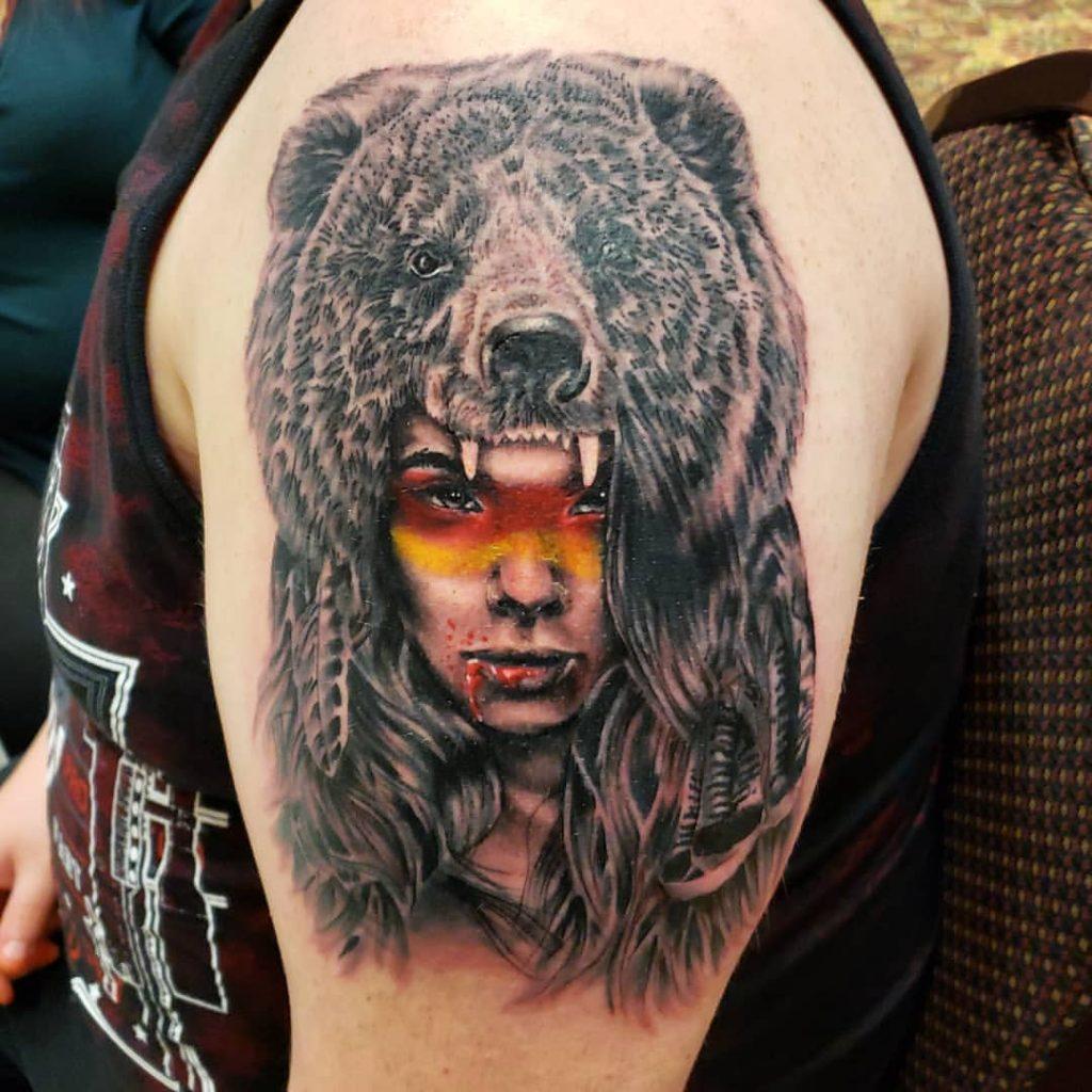 95 Sexy Bear Head Arm Tattoo Design For Women female png  jpg  2023