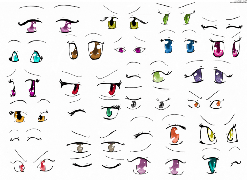 How to draw Anime Eyes Two Tutorials for male and female eyes   Paintingcreativity