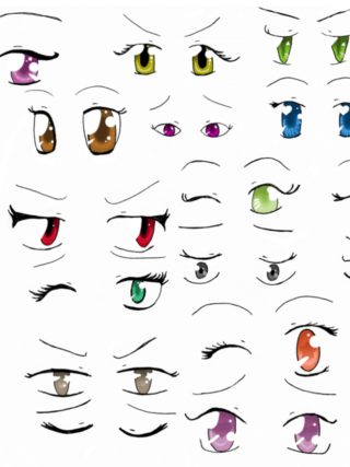 basic manga drawing 1 anime eyes 001 How To Draw Anime Eyes? 20+ Anime Eye Reference Ideas