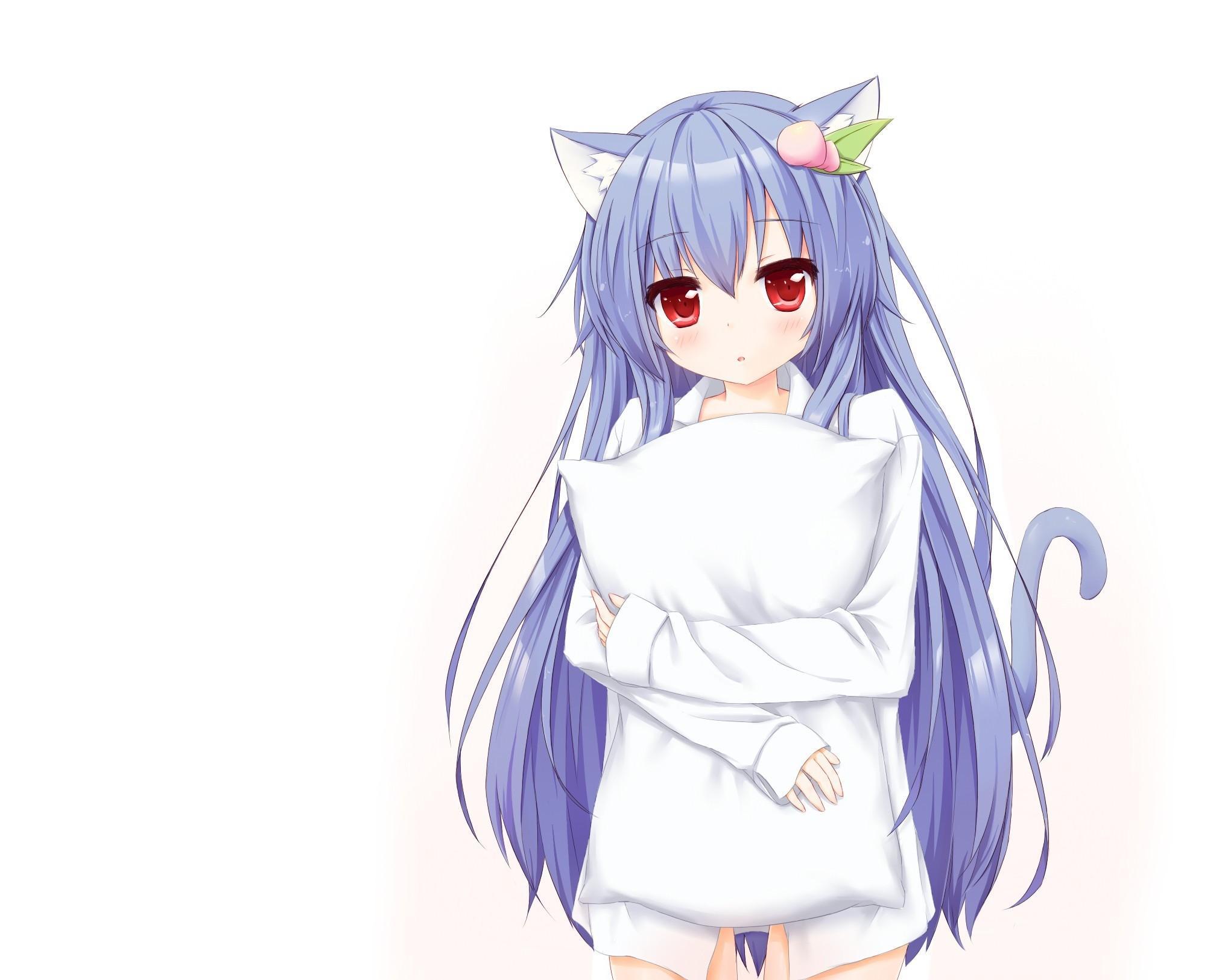 Blue Haired Neko Girl - Pinterest - wide 1