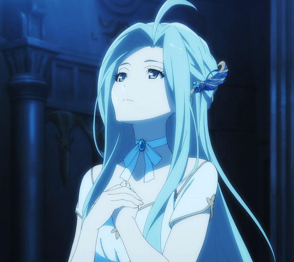 anime girls with light blue hair
