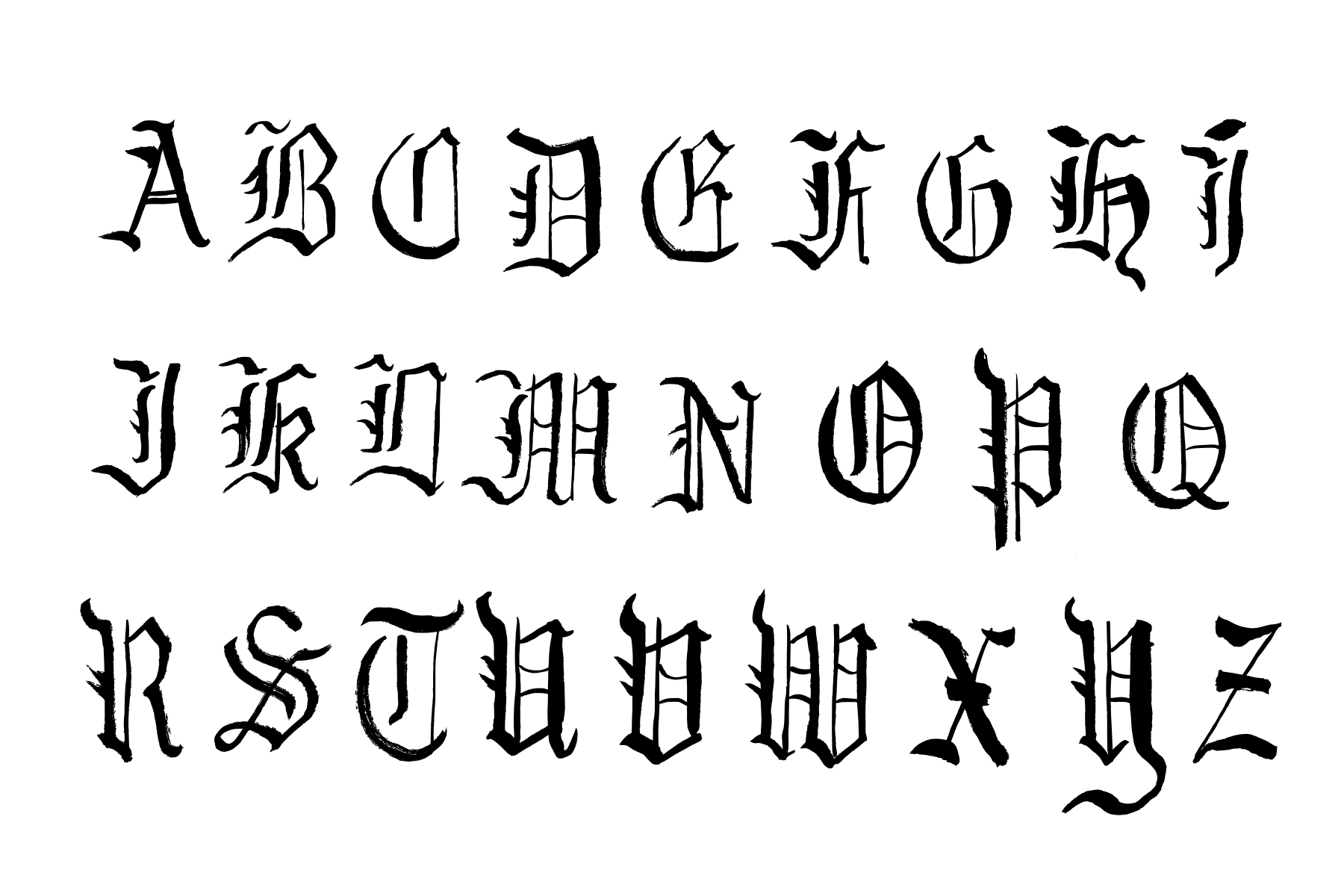 calligraphy letters