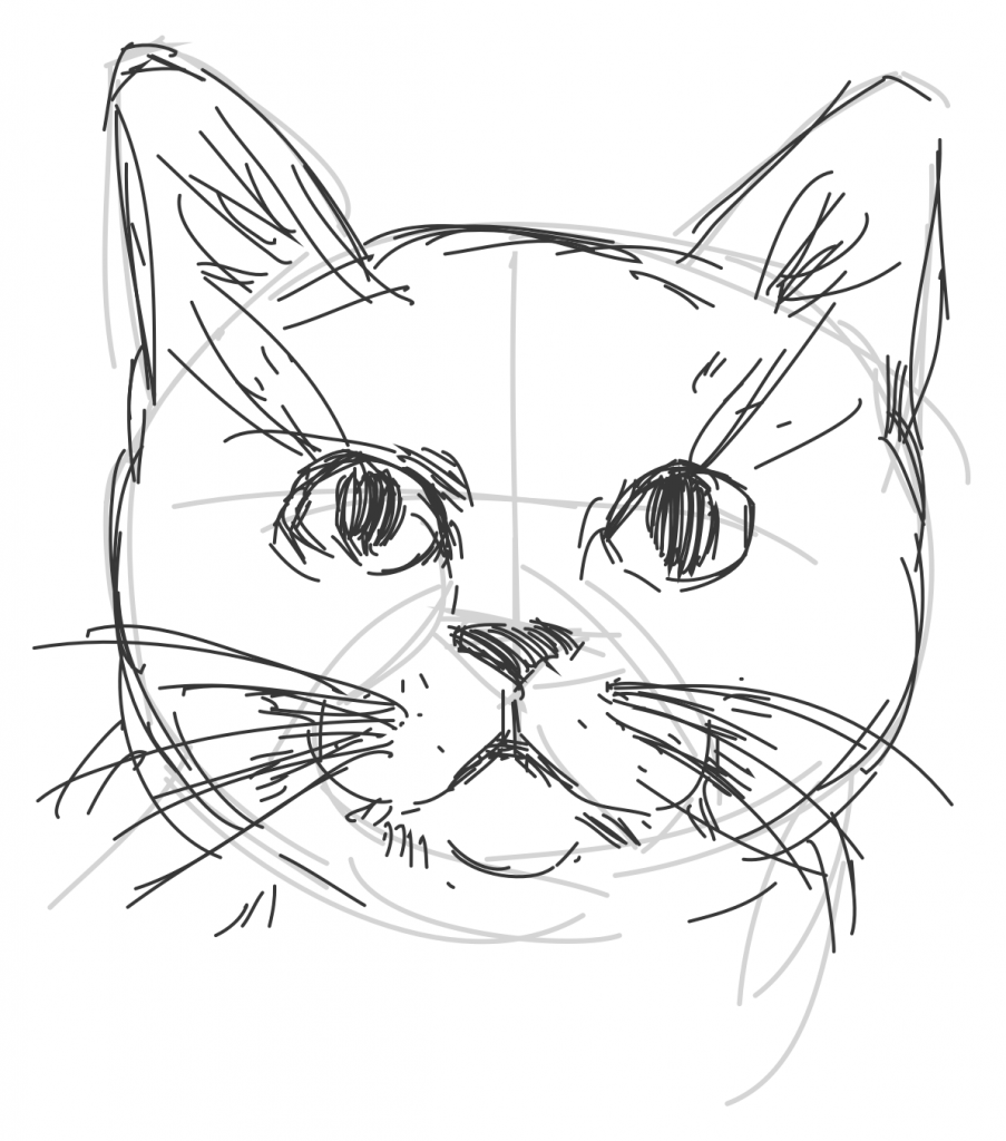 draw easy cat