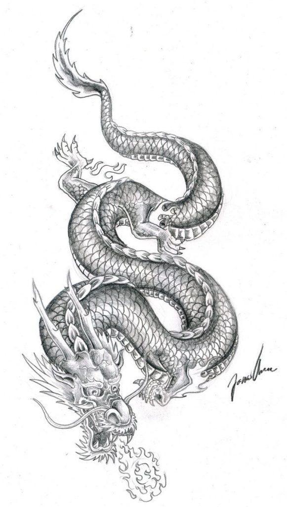 chinese dragon tattoo forearm