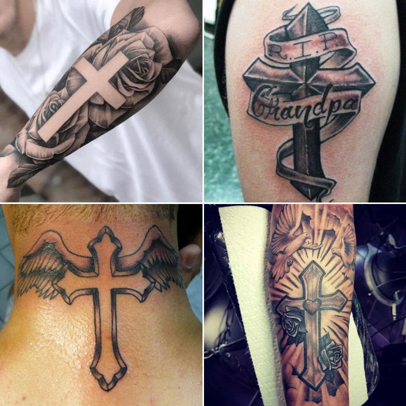 150 Best Cross Tattoos for Men 2020