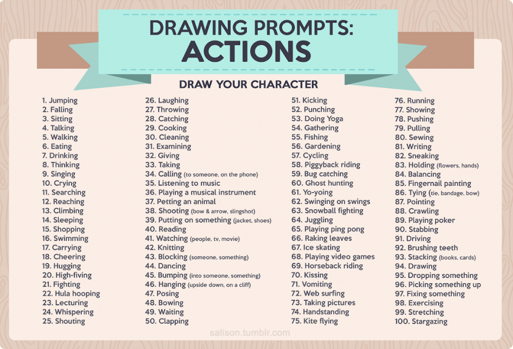 50+Drawing Prompt Ideas - Drawing Prompts for Sketching 2021 - HARUNMUDAK