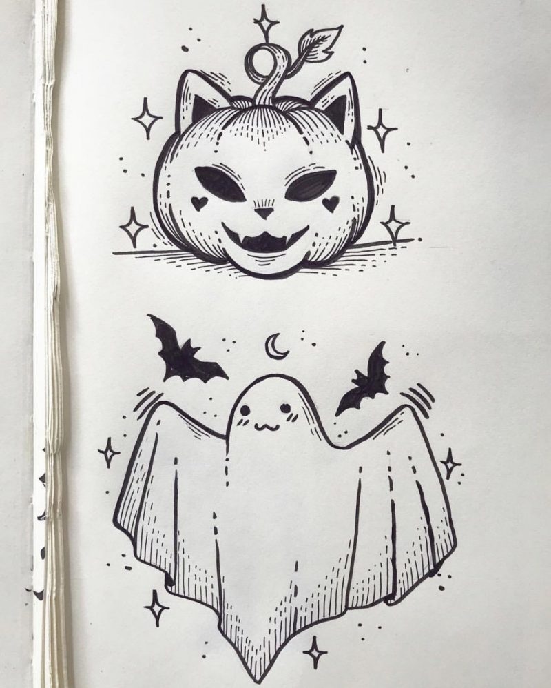 30+ Halloween Drawing And Art Ideas - HARUNMUDAK