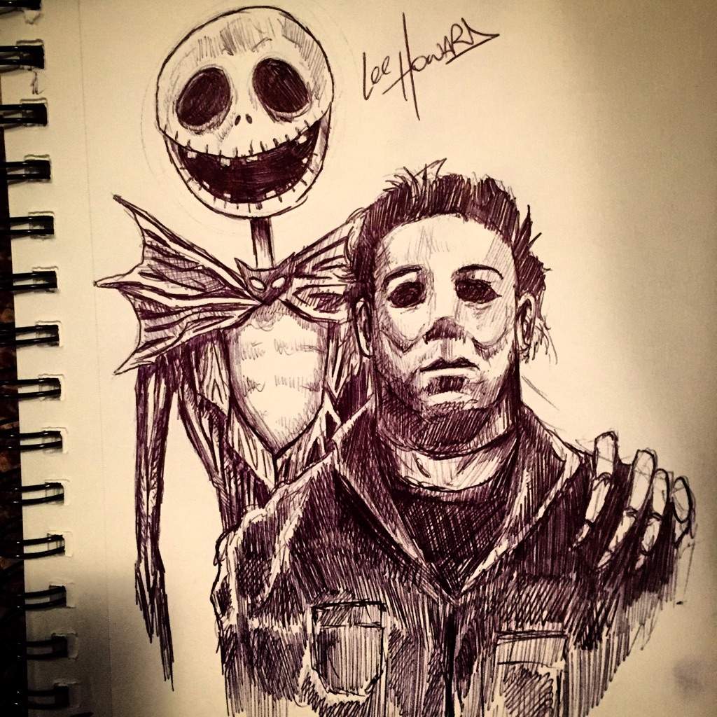 halloween pencil drawings