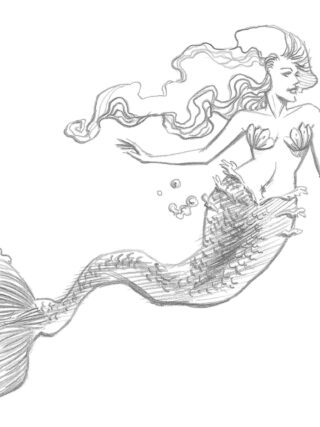mermaid drawing 7 50+ Mermaid Drawing Ideas - How to Draw a Mermaid?