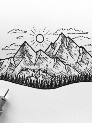 mountain drawing 3 70+ Easy Mountains Drawing Ideas 2025 - How to Draw Mountains?