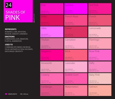 Shades Of Pink Color Palette With Hex Code - HARUNMUDAK