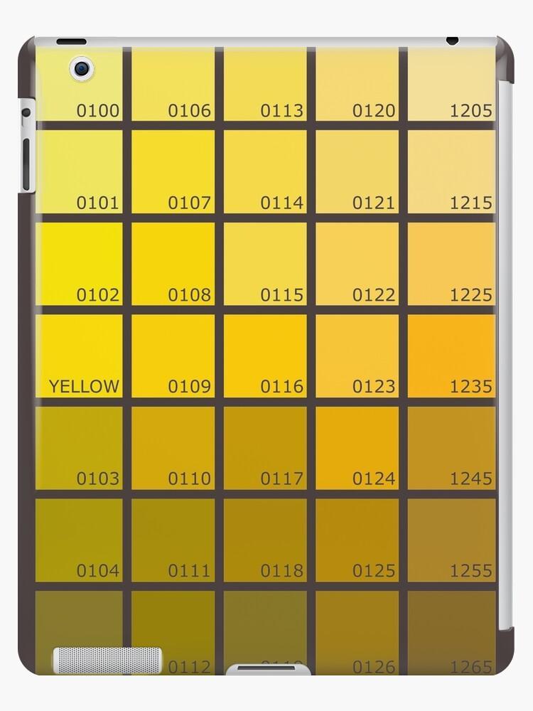 Different Shades Of Yellow Color Chart