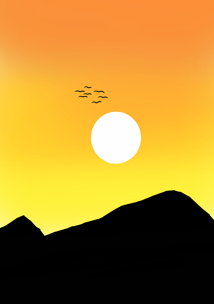 tayasui sketches app sunset tutorial